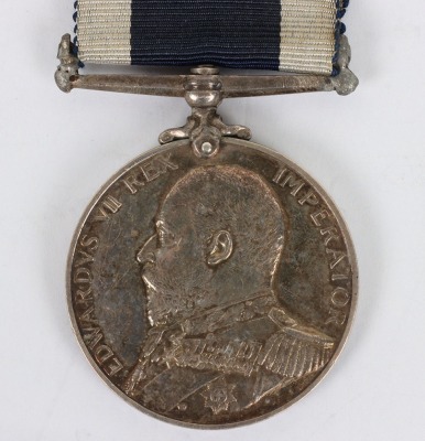 Edwardian Royal Navy Long Service Medal to a Ships Steward - 2