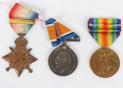 Great War 1914 Star Medal Trio to the 17th (Duke of Cambridge’s Own) Lancers