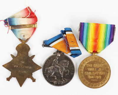 Great War 1914 Star Medal Trio to the 17th (Duke of Cambridge’s Own) Lancers - 3