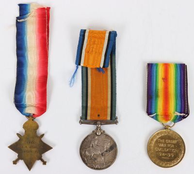 Great War 1914-15 Star Medal Trio to the Northamptonshire Yeomanry - 3