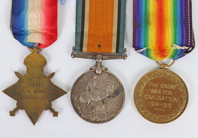 Great War 1914-15 Star Medal Trio to the Northamptonshire Yeomanry - 4