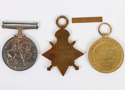 Great War 1914-15 Star Medal Trio to the Bedfordshire Regiment - 3