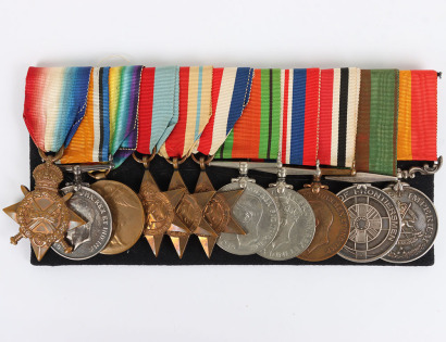An Impressive ‘Frontiersman’ Long Service Medal Group of 11, Covering Great War Service in East Africa with Service in the Second World War and After