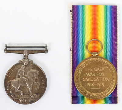 Great War Medal Pair to an Officer in the Royal Army Service Corps Attached to the Royal Air Force - 2