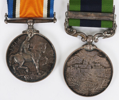 Campaign Meda Pair for Service in the Great War and the Northwest Frontier with the Royal Army Medical Corps - 3