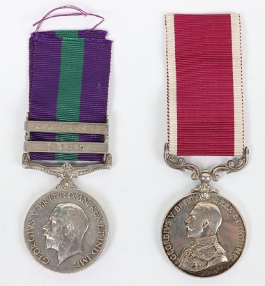 Interwar Period Long Service Multiple Campaign Pair of Medals to the Tank Corps