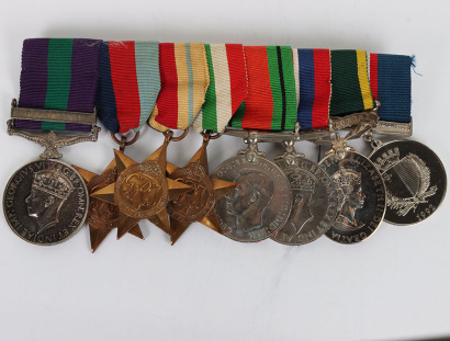 A Pre-War Palestine Territorial Long Service Medal Group of Eight to a Soldier in the Royal West Kent Regiment Who Was Wounded During the Second World War