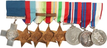 An Impressive Second World War Malta Siege George Cross Recipients Copy Medal Group for Wearing of Lieutenant D A Copperwheat