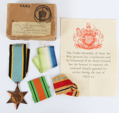 WW2 British Aircrew Europe Star in a Named Box of Issue to a Squadron Leader