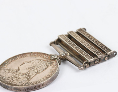 Queens South Africa Medal to a Recipient in the South Wales Borderers who was Killed in Action in 1914 Whilst Serving with the Royal Welch Fusiliers - 5