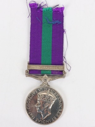 George VI General Service Medal to British Police Constable Serving in the Palestine Police