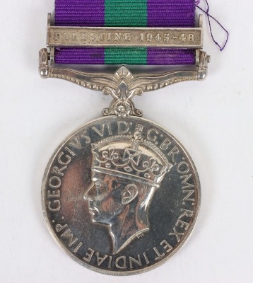 George VI General Service Medal to British Police Constable Serving in the Palestine Police - 2