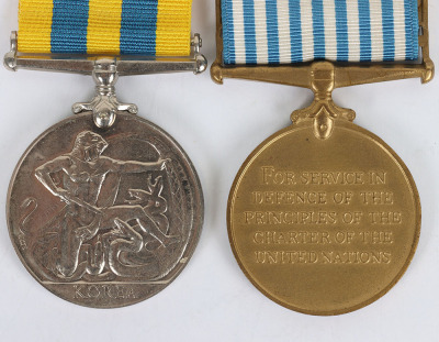 EIIR Korean War Medal Pair to the Leicestershire Regiment - 4