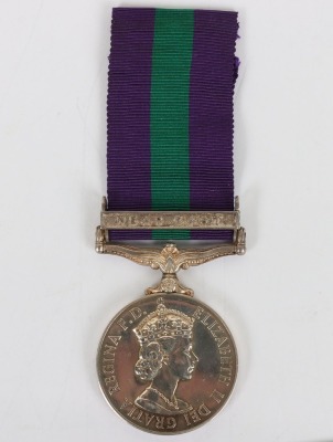 EIIR General Service Medal to the Royal Armoured Corps for Service in the 1956 Suez Emergency