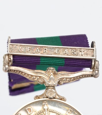 EIIR General Service Medal to the Royal Armoured Corps for Service in the 1956 Suez Emergency - 5