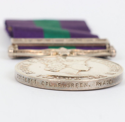 EIIR General Service Medal to the Royal Armoured Corps for Service in the 1956 Suez Emergency - 6