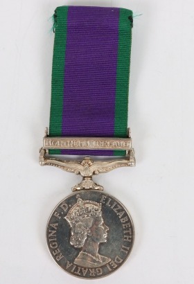 EIIR General Service Medal to the 9/12th Lancers for Service in Northern Ireland