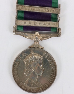 EIIR General Service Medal to a Lieutenant in the Royal Marines - 2