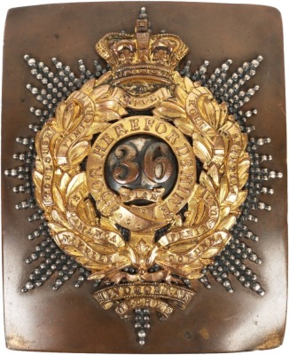 Victorian 36th (Herefordshire) Regiment of Foot Shoulder Belt Plate 1840-55