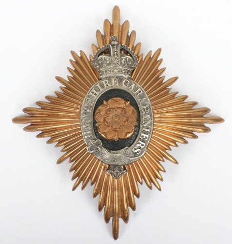 Post 1902 Hampshire Carabineers Officers Helmet Plate