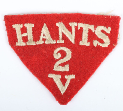 Victorian 2nd Volunteer Battalion Hampshire Regiment Shoulder Title