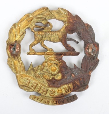 1st Volunteer Battalion Hampshire Regiment Cap Badge 1902-08, - 3