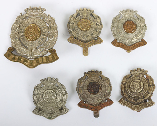 Grouping of 6th Battalion Hampshire Regiment Badges