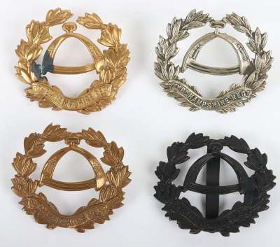 4x Variations of 7th Battalion Hampshire Regiment Cap Badges