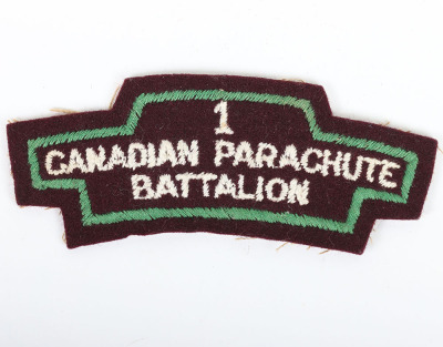 WW2 1st Canadian Parachute Battalion Cloth Shoulder Title