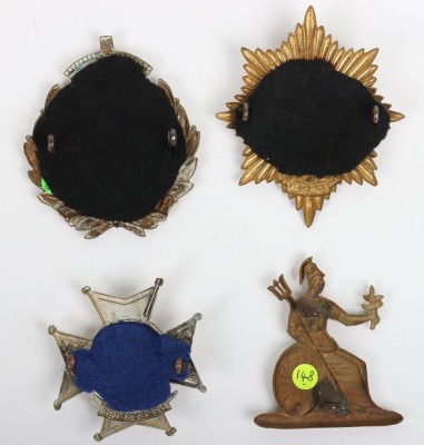 4x British Foreign Service Helmet Badges - 3