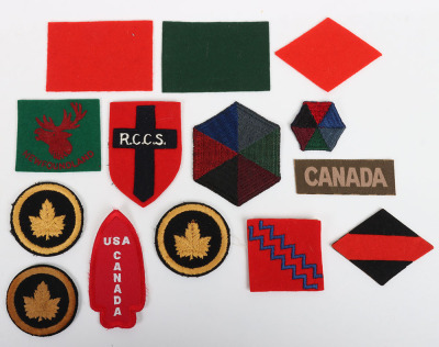 Grouping of WW2 Canadian Cloth Formation Signs