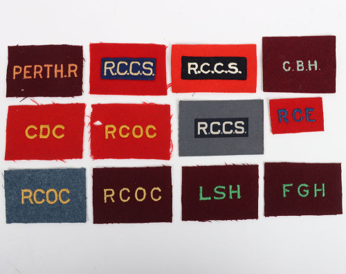 Grouping of WW2 Canadian Cloth Formation Signs