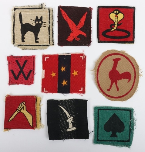 Grouping of WW2 Indian Cloth Formation Signs