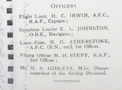 Printed Memorial Memento of the British Airship R101 - 6