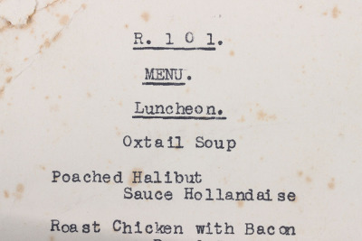 2x Airship R.101 Menu Cards - 2