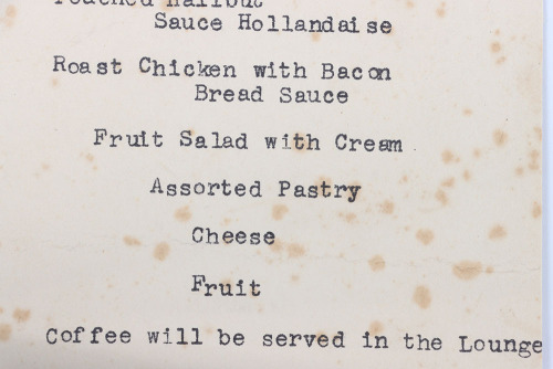 2x Airship R.101 Menu Cards