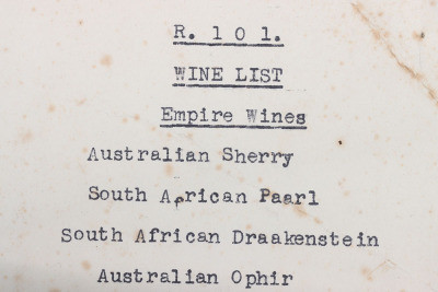 2x Airship R.101 Menu Cards - 5