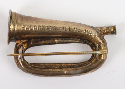 Interesting Charge of the Light Brigade Memorial Silver Gilt Brooch - 2