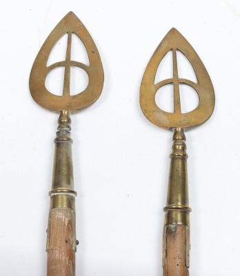 Fine Pair of British Infantry Colour Poles Pre-1858