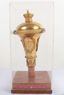 Fine Victorian 37th (North Hampshire) Regiment of Foot Regimental Drum Majors Mace Top - 12