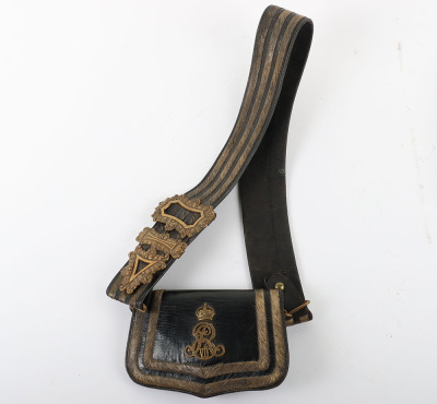 Edward VII Royal Army Medical Corps Officers Cross Belt and Pouch Set - 2