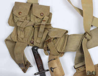 WW1 British 08 Pattern Webbing Set with 1907 Bayonet - 14