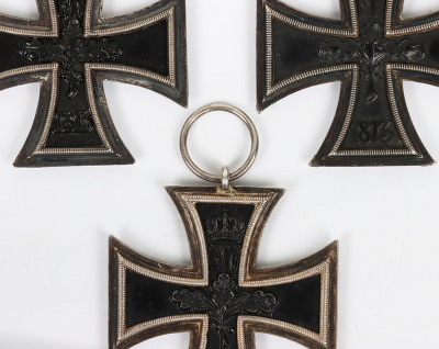 3x Imperial German 1914 Iron Cross 2nd Class Medals - 4