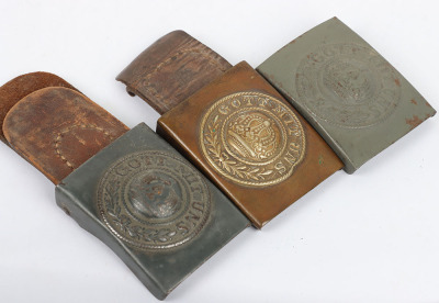 3x WW1 German Prussian Belt Buckles - 5