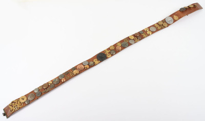 WWI German Souvenir &lsquo;Hate Belt&rsquo; Assembled by Sergeant L.R. RIDGE, HQ Coy, United States 38th Infantry - 18