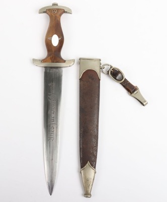 Third Reich Partial Ground R&ouml;hm Inscription SA (Sturmabteilung) Dress Dagger by Ernst Pack & Sohn, Solingen