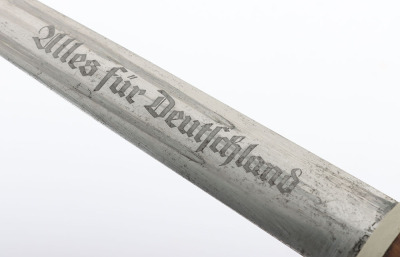 Third Reich Partial Ground R&ouml;hm Inscription SA (Sturmabteilung) Dress Dagger by Ernst Pack & Sohn, Solingen - 8
