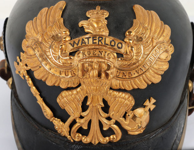 Imperial German Infantry Regiment Nr 74 (1st Hannover) Other Ranks Pickelhaube with Original Trench Cover, - 3