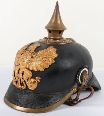 Imperial German Infantry Regiment Nr 74 (1st Hannover) Other Ranks Pickelhaube with Original Trench Cover, - 5