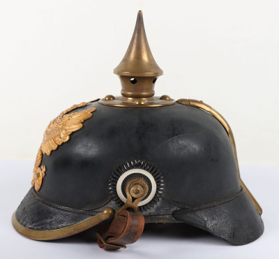 Imperial German Infantry Regiment Nr 74 (1st Hannover) Other Ranks Pickelhaube with Original Trench Cover, - 6